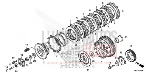 EMBRAYAGE (CTX700A) CTX700AE de 2014
